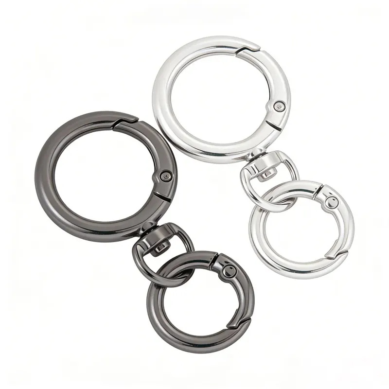 Carabiner Keychain - 2 Conjuntos de Mosquetões Redondos com