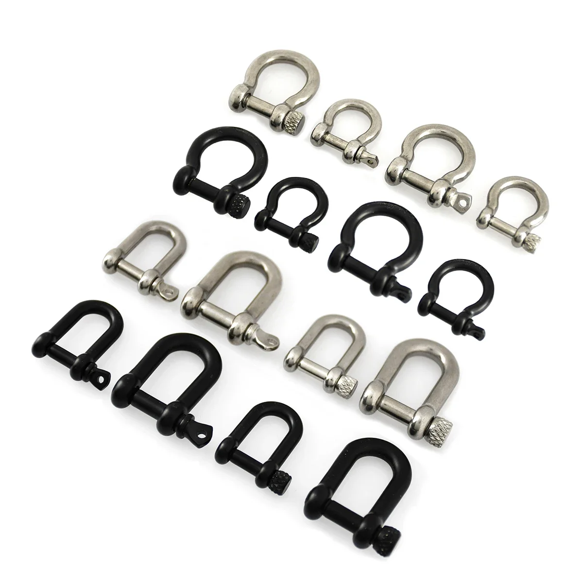 Aço inoxidável arco forma mani - Carabiner Keychain avaliação e preço
